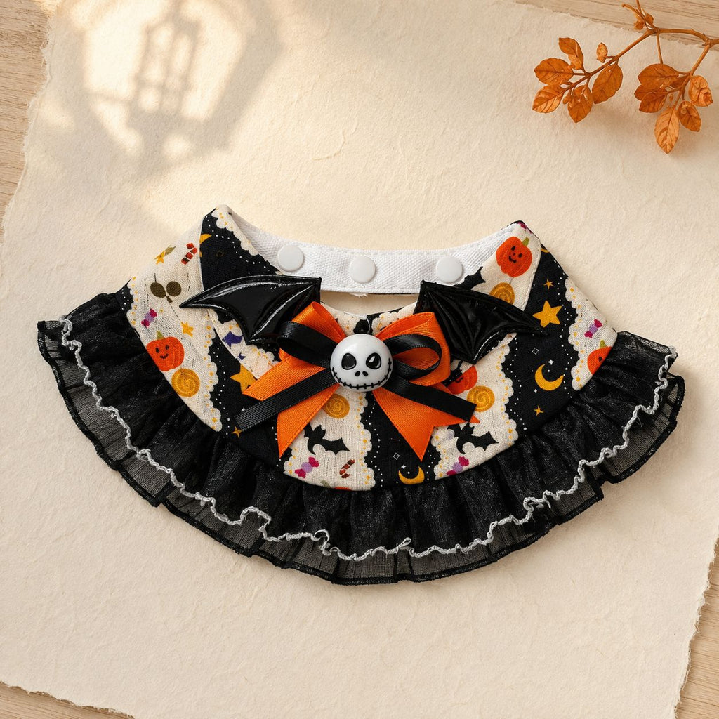 Cute Halloween Witch Dog Costume, Bib and Hat Set