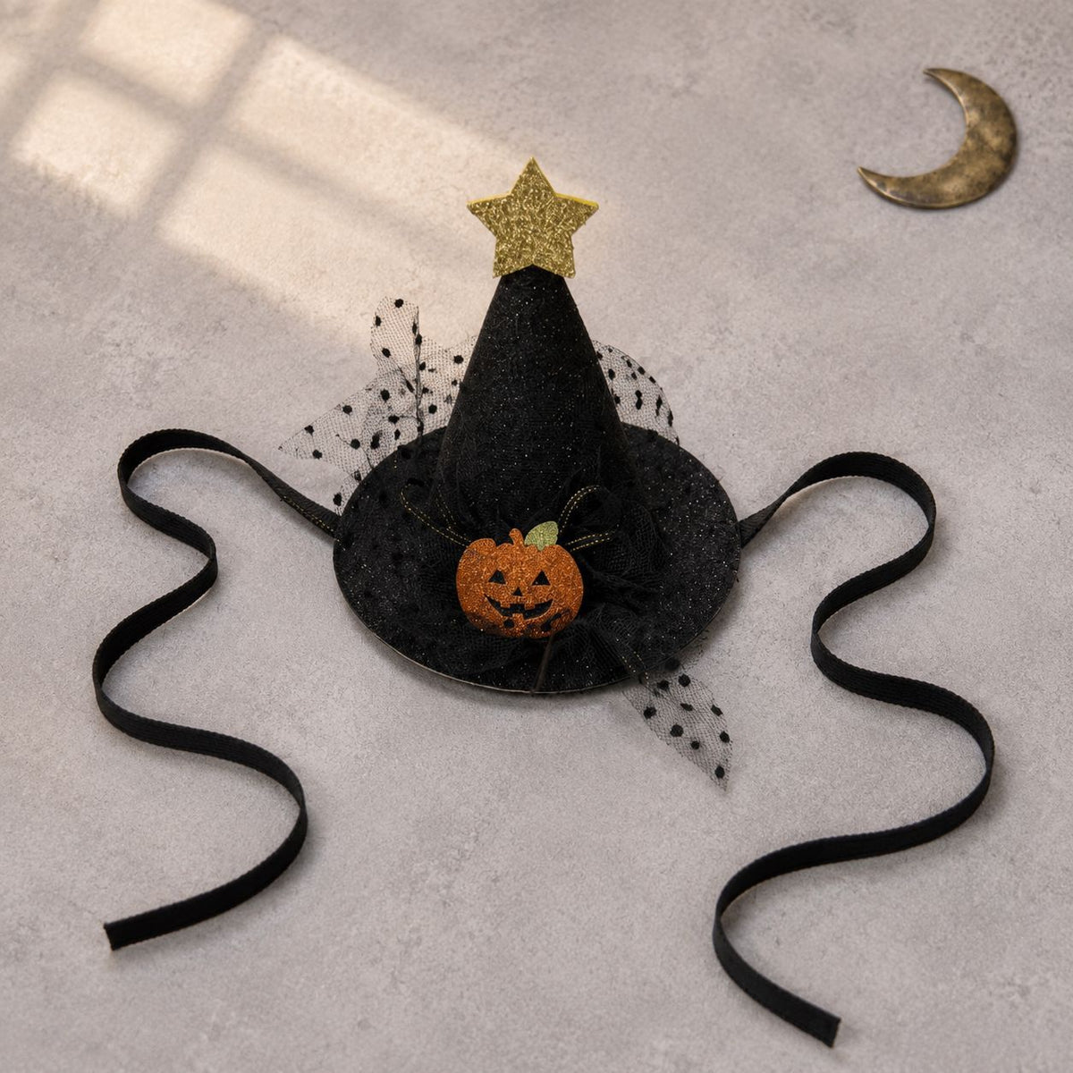 Cute Halloween Witch Dog Costume, Bib and Hat Set